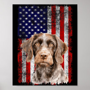 Poster Amante do Cão Pointer de Cabelo Raspado Alemão Ban