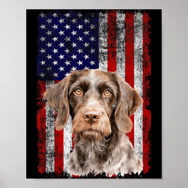 Poster Amante do Cão Pointer de Cabelo Raspado Alemão Ban (Frente)
