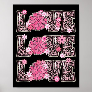 Poster Amante do Cheerleading Roupa de Mulheres Crianças