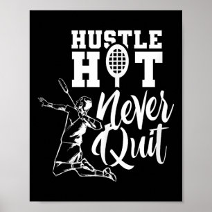 Poster Amante do Esporte Badminton Jogador Volante