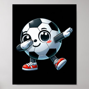Poster Amante do jogador de futebol Dabbing Fofo Crianças