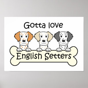 Póster Amante do setter inglês
