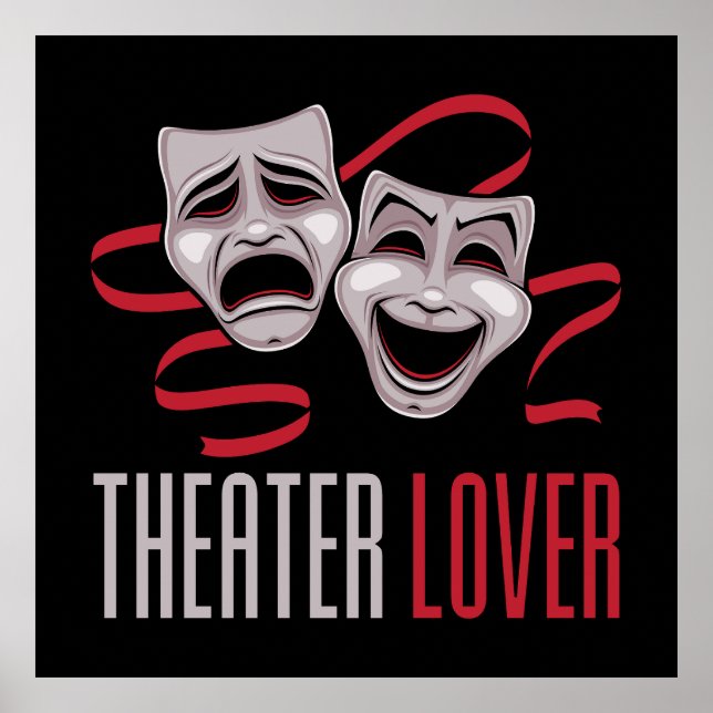 Poster Amante do Teatro de Comédia e Tragédia (Frente)
