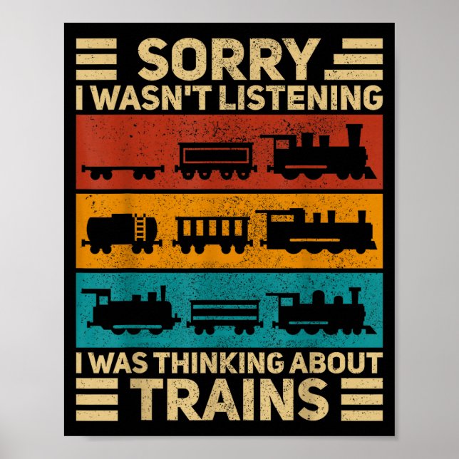 Poster Amante do Trem de Vagão Retro Modelo de Condutor d (Frente)