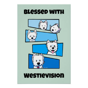 Póster Amante do Westie Terrier Westievision