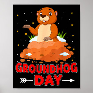 Poster Amante dos Marmotos do Dia da Marmota