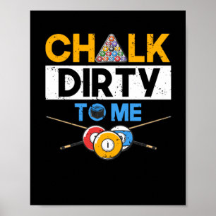 Poster Amante engraçado do jogador de piscina 8 bola de b