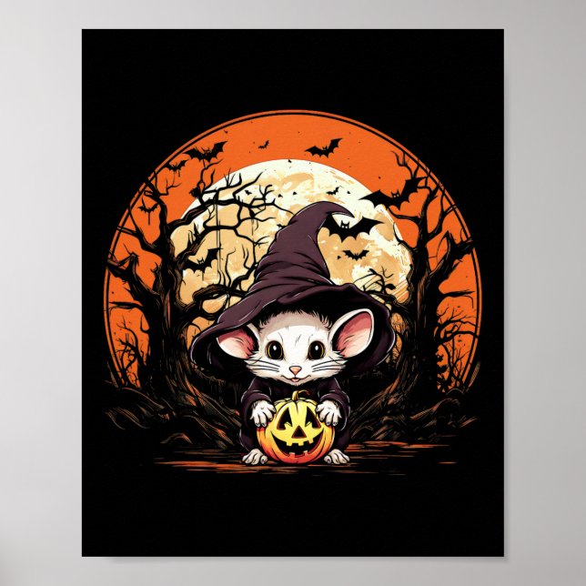 Poster Amante Fantasia de Fantasma Assustador de Hallowee (Frente)