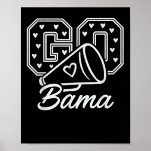 Poster Amante Vintage do Estado do Alabama Homens Mulhere