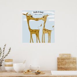 Poster Amantes Adoráveis da Girafa