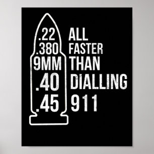 Poster Amantes De Arma De 911 Gun De Discagem Mais Rápida