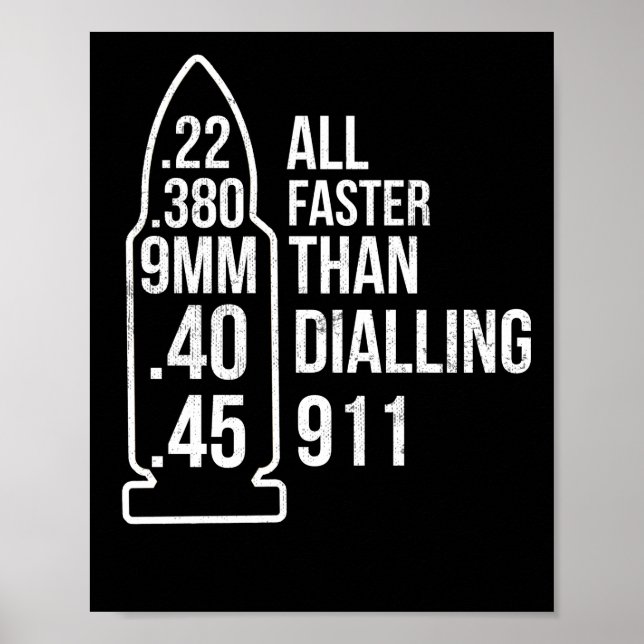 Poster Amantes De Arma De 911 Gun De Discagem Mais Rápida (Frente)