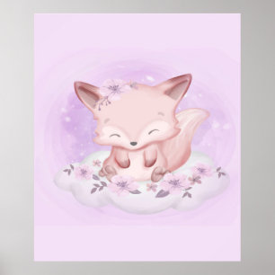 Poster Amantes De Bebê De Aquarela  Presente Para Bebê