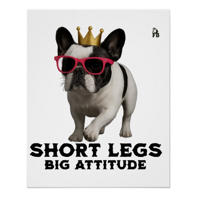 Póster Amantes de Cães Bulldog Francês (Frente)