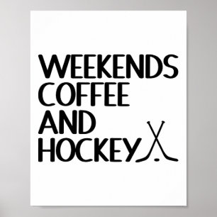 Poster Amantes de Café e Hockey de Fim de Semana 