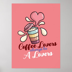 Poster Amantes de café personalizáveis