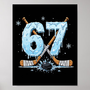 Poster Amantes de Hockey Engraçados Gotejamento 6-7 Númer