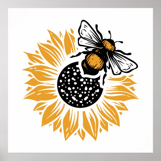 Poster amantes de insetos de abelhas fofos (Frente)