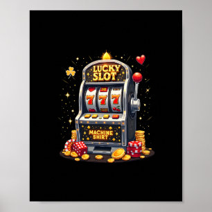 Poster Amantes de Jogos de Azar de Las Vegas Máquina Caça
