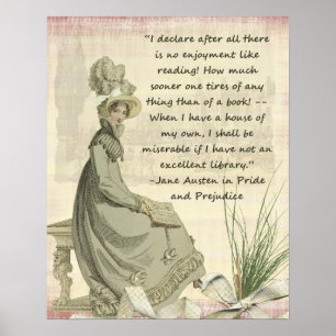 Póster Amantes de livro de Austen