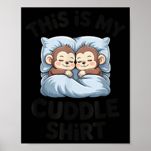 Poster Amantes de Macaco Bebê Fofo Isso É Meu Abraço