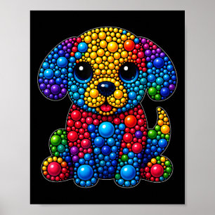 Poster Amantes de os animais Engraçados Bolinhas Feliz Di
