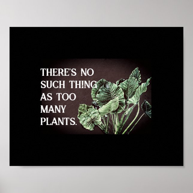 Poster amantes de plantas divertidas citam ousada parede  (Frente)