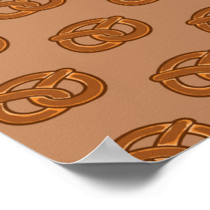 Poster Amantes de Pretzels Salgados Comida Padaria Forma 
