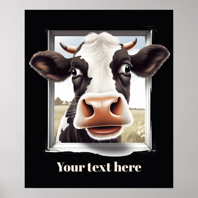 Poster Amantes de vacas bonitas, personalizáveis (Frente)