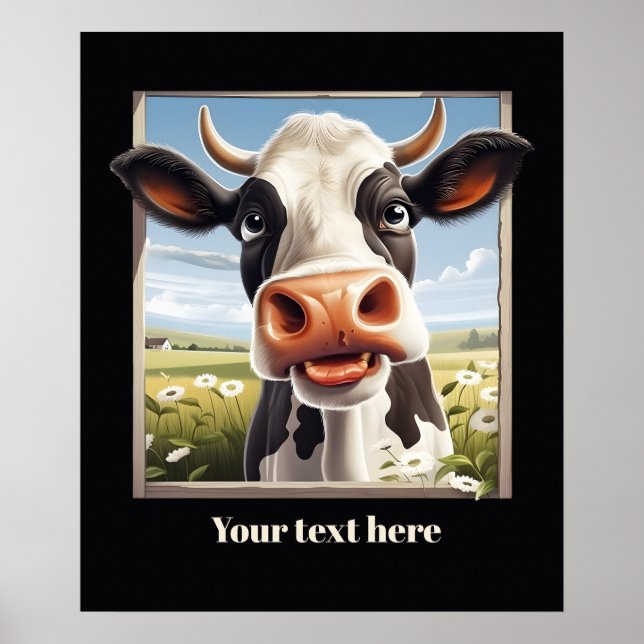 Poster Amantes de vacas bonitas, personalizáveis (Frente)