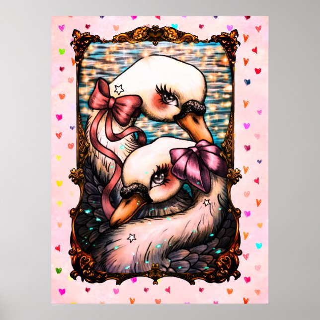Poster Amantes do Cisne (Frente)