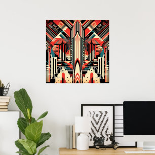 Poster Amantes do Deco de Arte Elegante
