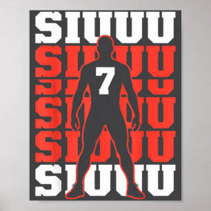 Poster Amantes do Futebol Siuuuu Piada de Jogador de Fute