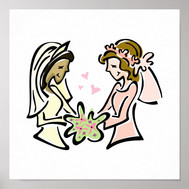 Poster Amantes lésbicas inter-raciais (Frente)