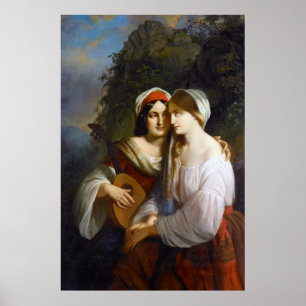 Poster Amantes lésbicas no renascimento italiano