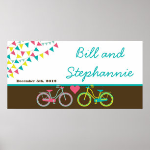 Poster Amantes personalizados de banner de 22,5"x7,5" Bik