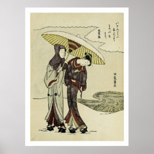 Póster Amantes sob um guarda-chuva