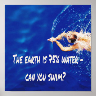 Poster Amar a Natação da Equipe Adorava a Piscina da Nata