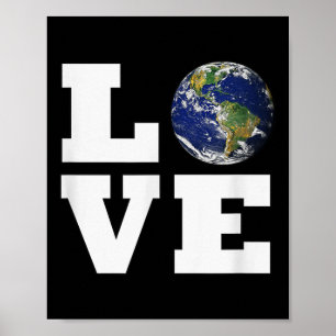 Poster Amar A Terra _ Amor Mundial Proteção Ambiental