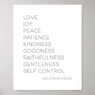 Poster Amar alegria Paz Paciência bondade