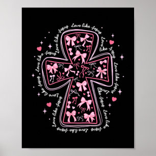 Poster Amar Como Jesus Coração Coquete Cruz Cristã Val