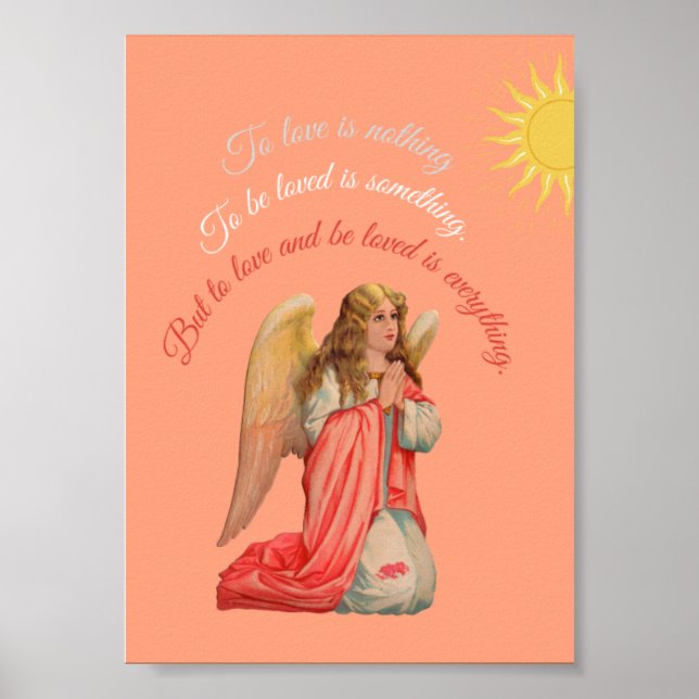 Poster "Amar e ser amado é tudo". (Frente)