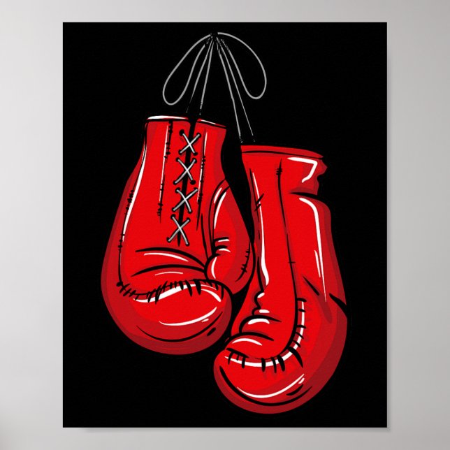 Poster Amar Luvas Boxing Ilustrações Dão Presente Boxer (Frente)