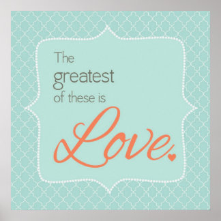 Póster Amar o aqua e a arte da parede dos corais