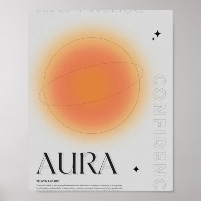Poster Amarelo Aura e vermelho (Frente)