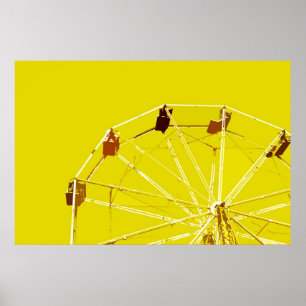 Poster amarelo da roda de Ferris