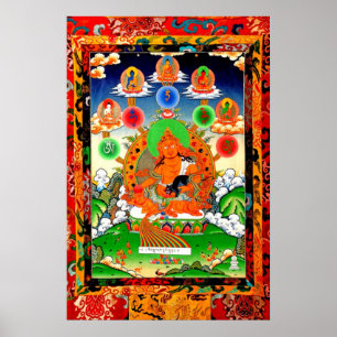 poster AMARELO de BUDDHA JAMBHALA da LINHAGEM 5 do