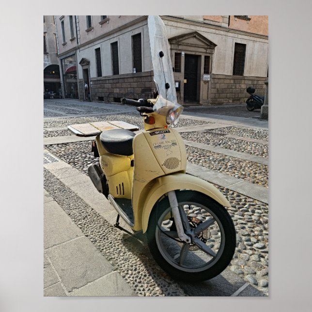 poster amarelo de motocicleta! (Frente)