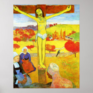 Poster amarelo do cristo de Gauguin