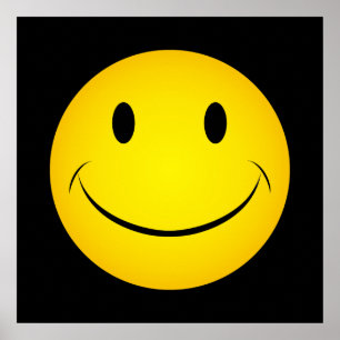 Poster amarelo dourado da cara